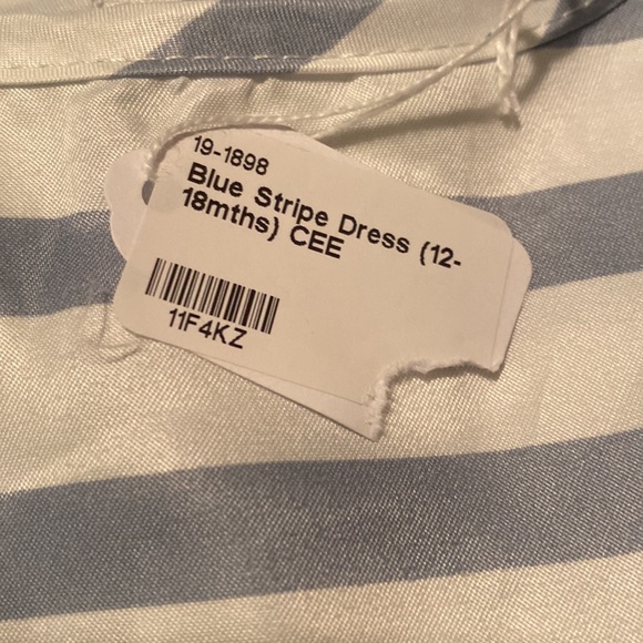 🩷 Toddler Girl Striped Spring Summer Beach  Dress size 12 - 18 months NO FLAWS - Picture 5 of 5